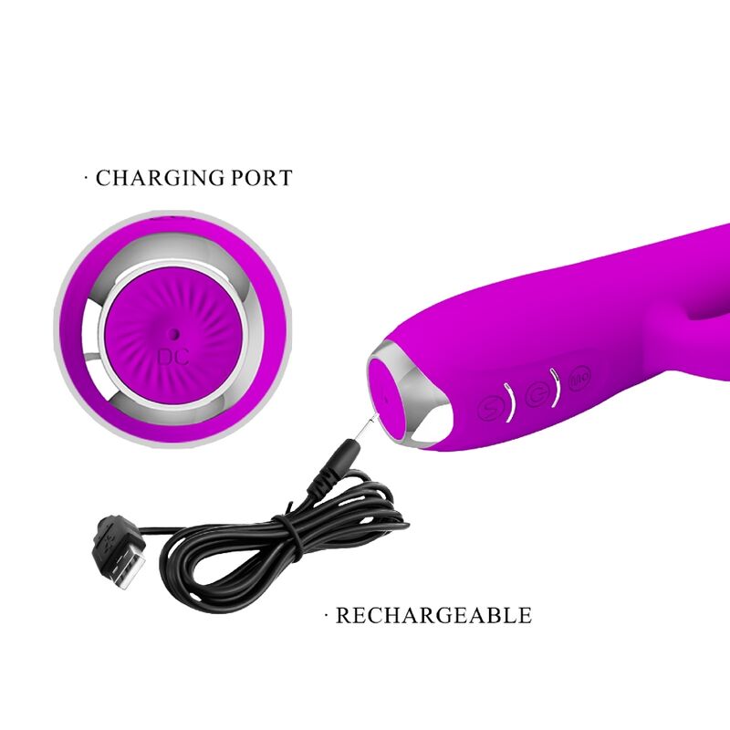PRETTY LOVE - REGINA VIBRATORE RICARICABILE-GEL ASPIRANTE VIOLA