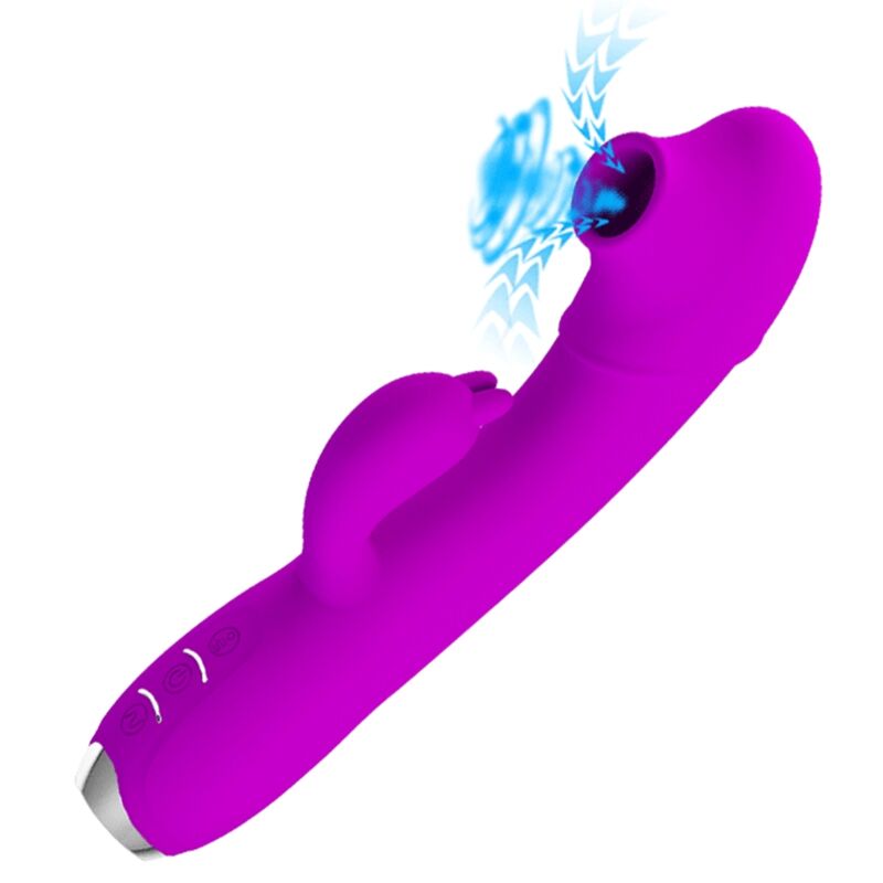 PRETTY LOVE - REGINA VIBRATORE RICARICABILE-GEL ASPIRANTE VIOLA