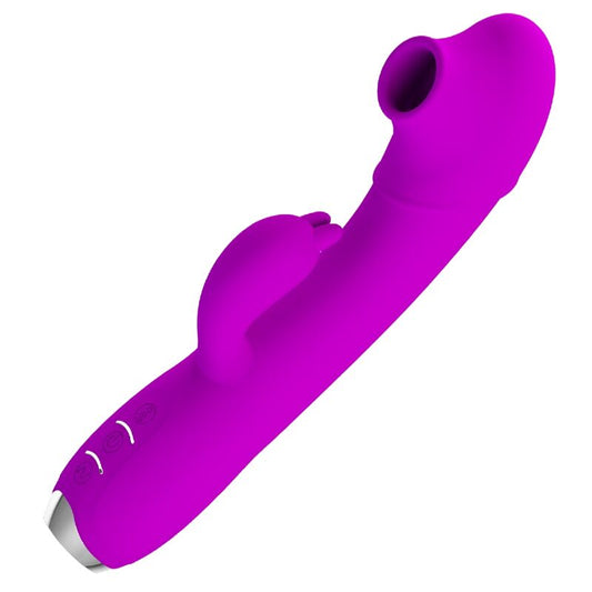 PRETTY LOVE - REGINA VIBRATORE RICARICABILE-GEL ASPIRANTE VIOLA