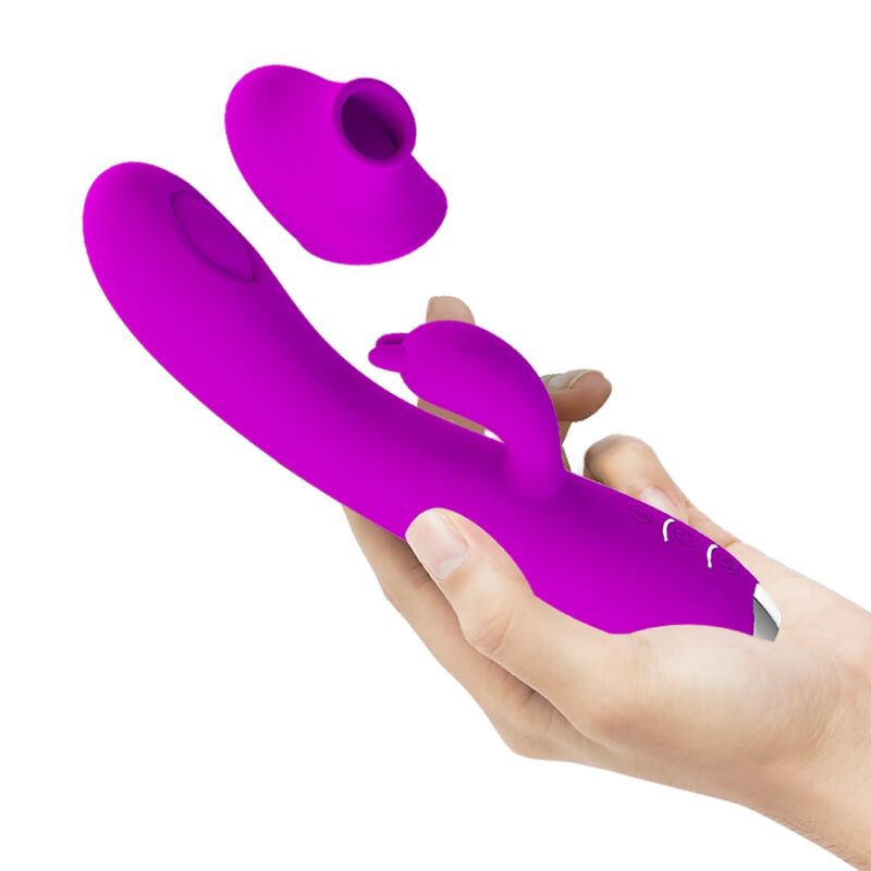 PRETTY LOVE - REGINA VIBRATORE RICARICABILE-GEL ASPIRANTE VIOLA
