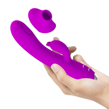 PRETTY LOVE - REGINA VIBRATORE RICARICABILE-GEL ASPIRANTE VIOLA