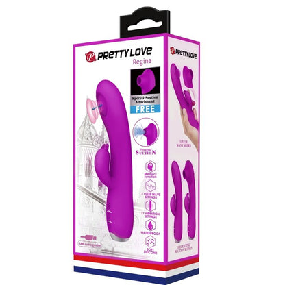 PRETTY LOVE - REGINA VIBRATORE RICARICABILE-GEL ASPIRANTE VIOLA
