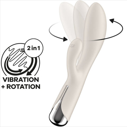 SATISFYER - CONIGLIO GIREVOLE 1 STIMOLAZIONE CLITORIDE E PUNTO G BLU