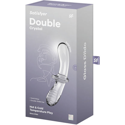 SATISFYER - DILDO DOPPIO CRISTALLO BLU