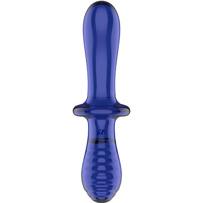 SATISFYER - DILDO DOPPIO CRISTALLO BLU