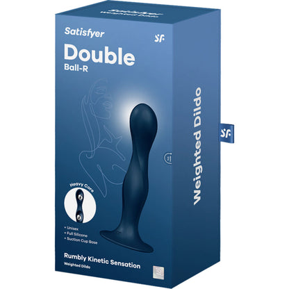 SATISFYER - DILDO IN SILICONE BLU DOUBLE BALL-R