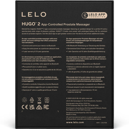 LELO - HUGO 2 MASSAGGIATORE PROSTATICO NERO