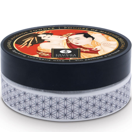 SHUNGA - KIT DI POLVERE DA MASSAGGIO COMMESTIBILI ALLA FRAGOLA
