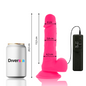 DIVERSIA - DILDO REALISTICO FLESSIBILE VIBRANTE ROSA 20,5 CM -O- 4,2 CM