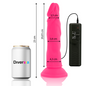 DIVERSIA - DILDO REALISTICO FLESSIBILE VIBRANTE ROSA 23 CM -O- 4,3 CM