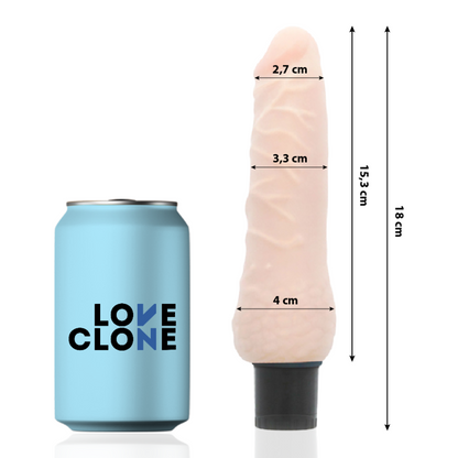 LOVECLONE - SVEN VIBRATORE REALISTICO AUTOLUBRIFICANTE 18,5 CM -O- 3,3 CM