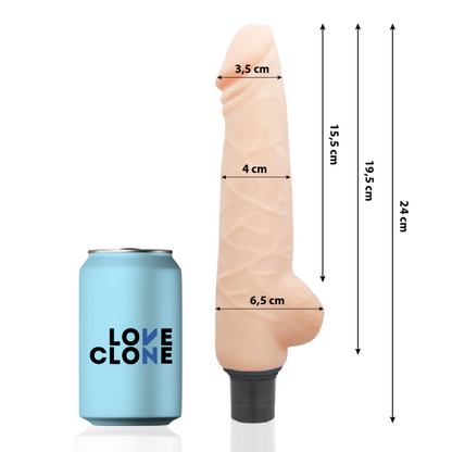 LOVECLONE - HARALD VIBRATORE REALISTICO AUTOLUBRIFICANTE 24 CM -O- 4 CM