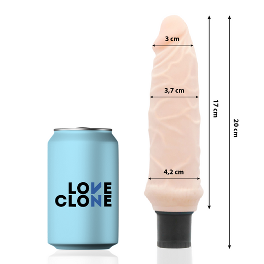LOVECLONE - VIBRATORE REALISTICO IVAR AUTOLUBRIFICANTE 20 CM -O- 3,7 CM