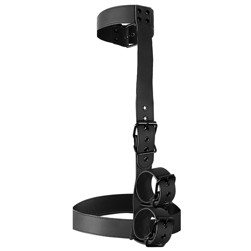 FETISH SUBMISSIVE BONDAGE - SET DI RESTRIZIONI PER IL CORPO CON FASCE PER COLLO E POLSI