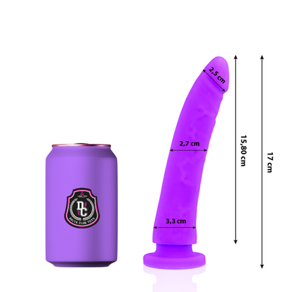DELTA CLUB - DILDO REALISTICO IN SILICONE MEDICO LILLA 17 CM -O- 3 CM