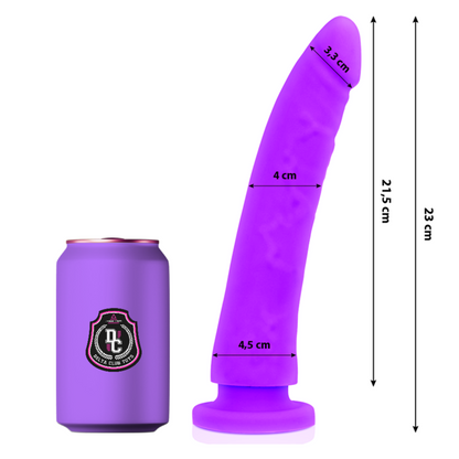 DELTA CLUB - DILDO REALISTICO IN SILICONE MEDICO LILLA 23 CM -O- 4,5 CM