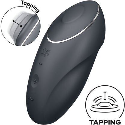 SATISFYER - TAP & CLIMAX 1 VIBRADOR LAY-ON GRIS