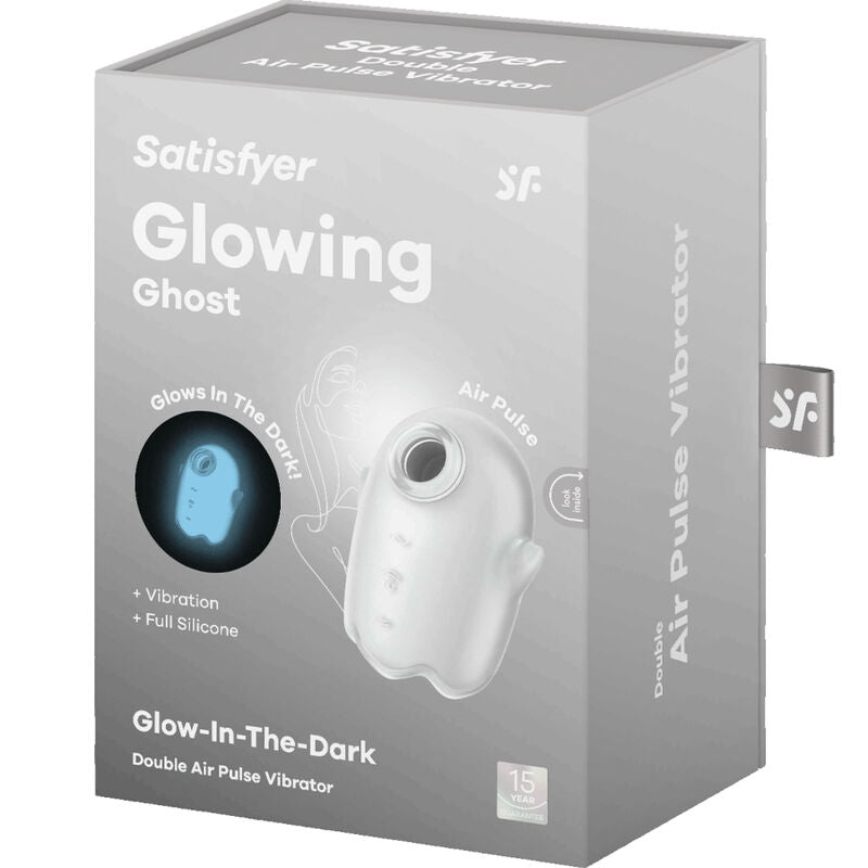 SATISFYER - VIBRATORE GLOWING GHOST AIR PULSE E BIANCO
