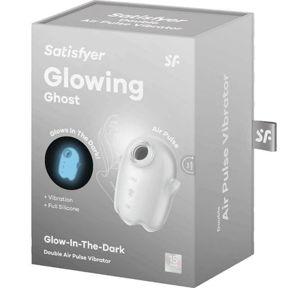 SATISFYER - VIBRATORE GLOWING GHOST AIR PULSE E BIANCO