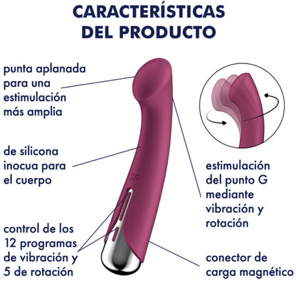 SATISFYER - SPINNING G-SPORT 1 VIBRADOR ROTADOR AZUL