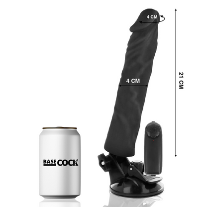 BASECOCK - VIBRATORE REALISTICO TELECOMANDO CARNE 21 CM -O- 4 CM