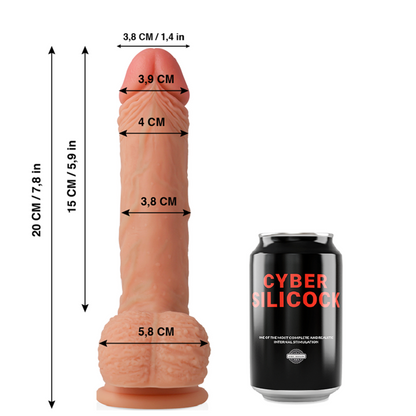 CYBER SILICOCK - FREEMAN SILICONE LIQUIDO REALISTICO 20 CM -O- 3,8 CM