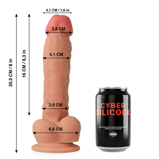 CYBER SILICOCK - MAGNUS SILICONE LIQUIDO REALISTICO 20,5 CM -O- 4,1 CM