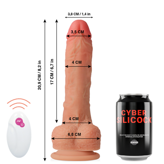 CYBER SILICOCK - TELECOMANDO REALISTICO MASTER HUCK 20,9 CM -O- 4 CM