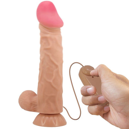 PRETTY LOVE - SERIE SLIDING SKIN DILDO REALISTICO CON VENTOSA SLIDING SKIN TELECOMANDO NATURALE 24 CM