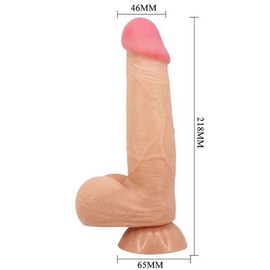 PRETTY LOVE - SERIE SLIDING SKIN DILDO REALISTICO CON VENTOSA SLIDING SKIN TELECOMANDO NATURALE 21,8 CM