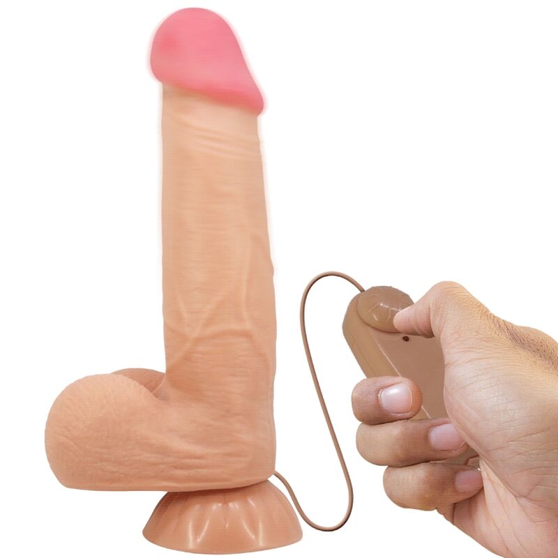 PRETTY LOVE - SERIE SLIDING SKIN DILDO REALISTICO CON VENTOSA SLIDING SKIN TELECOMANDO NATURALE 21,8 CM