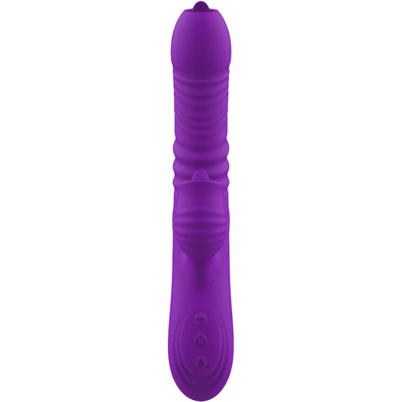 ARMONY - VIBRATORE CONIGLIO COMPLETAMENTE GSPOT CON LINGUA STIMOLANTE, EFFETTO CALORE VIOLA