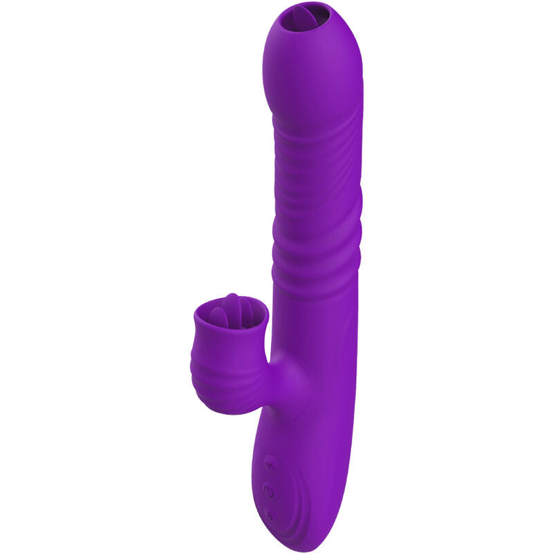 ARMONY - VIBRATORE CONIGLIO COMPLETAMENTE GSPOT CON LINGUA STIMOLANTE, EFFETTO CALORE VIOLA