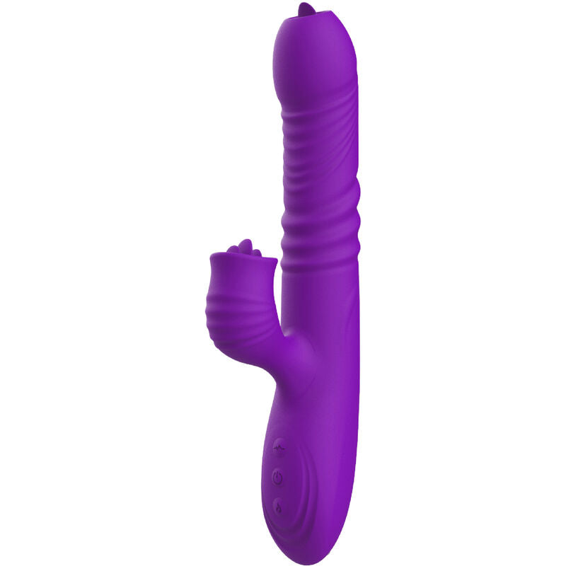 ARMONY - VIBRATORE CONIGLIO COMPLETAMENTE GSPOT CON LINGUA STIMOLANTE, EFFETTO CALORE VIOLA