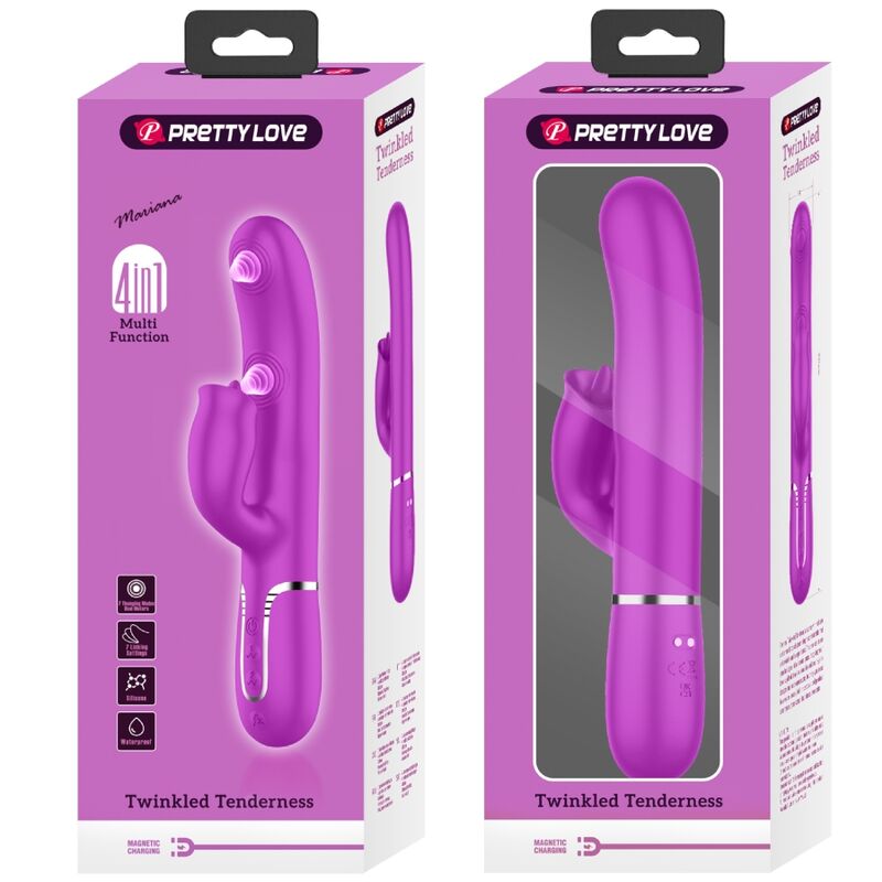 PRETTY LOVE - VIBRATORE CONIGLIO CON LECCA FUCSIA