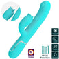 PRETTY LOVE - VIBRATORE CONIGLIO LECCABILI VERDE ACQUA