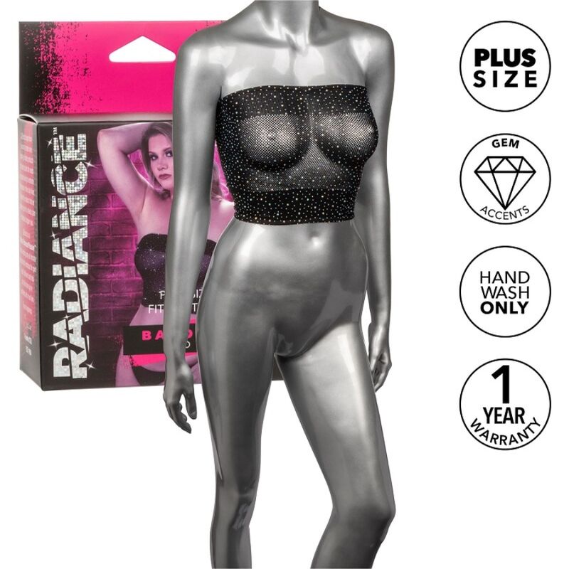 CALEXOTICS - TOP A FASCIA RADIANCE CON PERLINE, TAGLIA FORTE