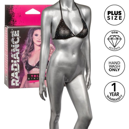 CALEXOTICS - RADIANCE REGGISENO BIKINI A TRIANGOLO CON STRASS TAGLIA FORTE