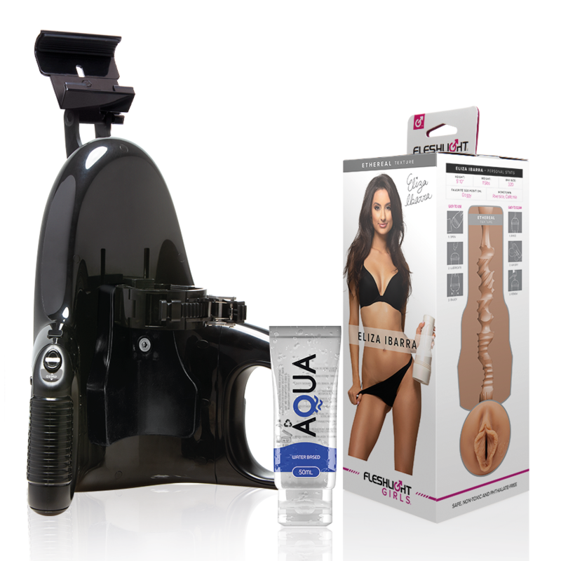 FLESHLIGHT - VAGINA ELIZA IBARRA + LANCIO UNIVERSALE + LUBRIFICANTE DI QUALITÀ AQUA 50 ML