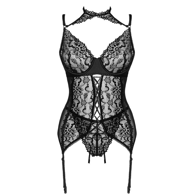 LIVCO CORSETTI FASHION - GIELLANDRA FOR THE SENSES COLLECTION CORSET + PANTY NEGRO L/XL