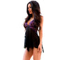 CHILIROSE - CR 4074 BABYDOLL VIOLETA & NEGRO L/XL