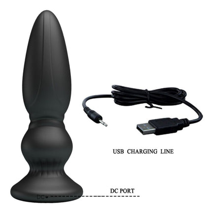 MR PLAY - Potente Plug Anale Vibrante con Telecomando Nero
