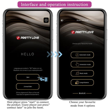 PRETTY LOVE - VIBRATORE DOPPIO PIACERE AUGUST CON TELECOMANDO APP