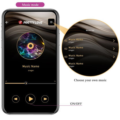 PRETTY LOVE - VIBRATORE DOPPIO PIACERE AUGUST CON TELECOMANDO APP