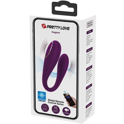 PRETTY LOVE - VIBRATORE DOPPIO PIACERE AUGUST CON TELECOMANDO APP