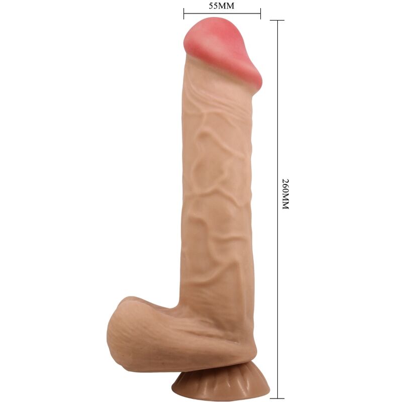 PRETTY LOVE - SERIE SLIDING SKIN DILDO REALISTICO CON VENTOSA SLIDING SKIN 26 CM