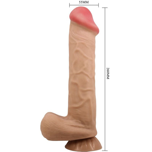 PRETTY LOVE - SERIE SLIDING SKIN DILDO REALISTICO CON VENTOSA SLIDING SKIN 26 CM