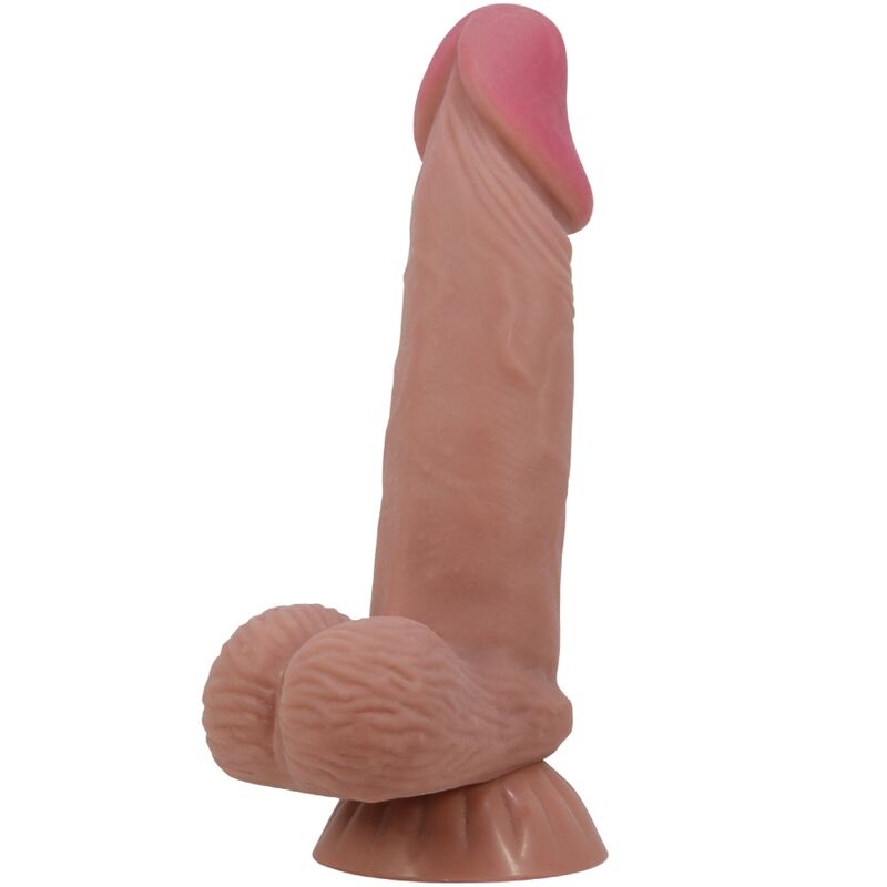 PRETTY LOVE - SERIE SLIDING SKIN DILDO REALISTICO CON VENTOSA SLIDING SKIN MARRONE 19,4 CM