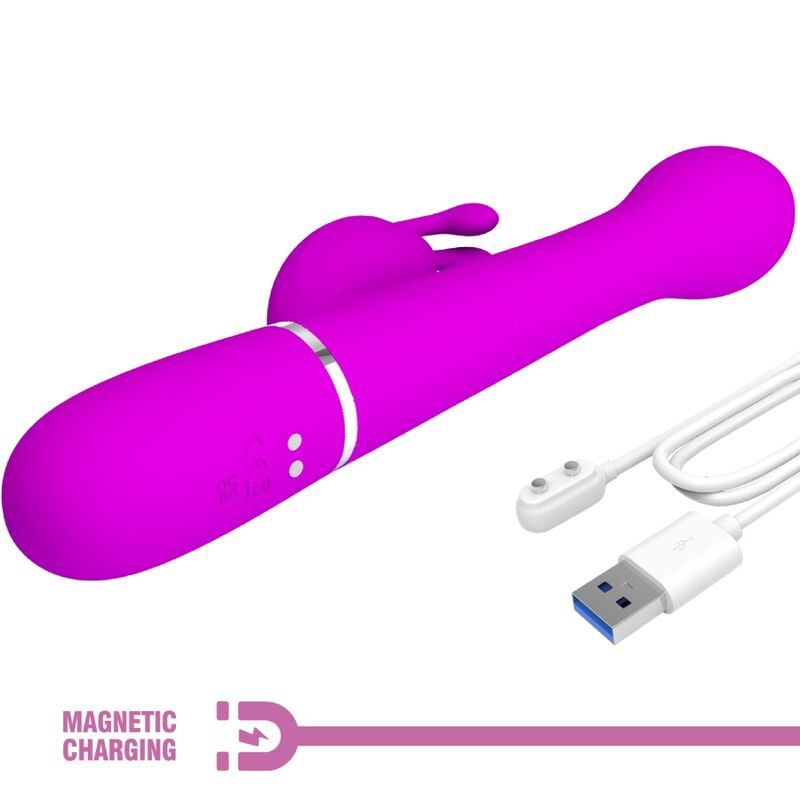 PRETTY LOVE - DEJON VIBRATORE RABBIT MULTIFUNZIONE 3 IN 1 VIOLA