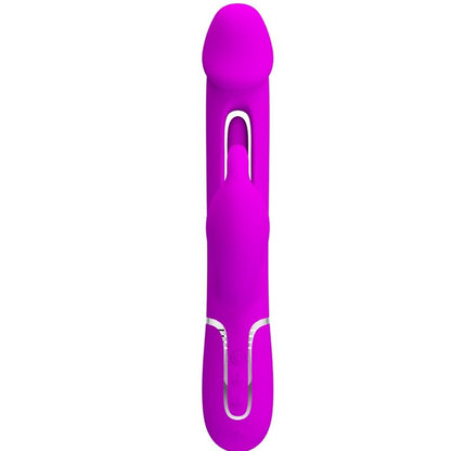PRETTY LOVE - KAMPAS VIBRATORE CONIGLIO MULTIFUNZIONE 3 IN 1 CON LINGUA FUCSIA